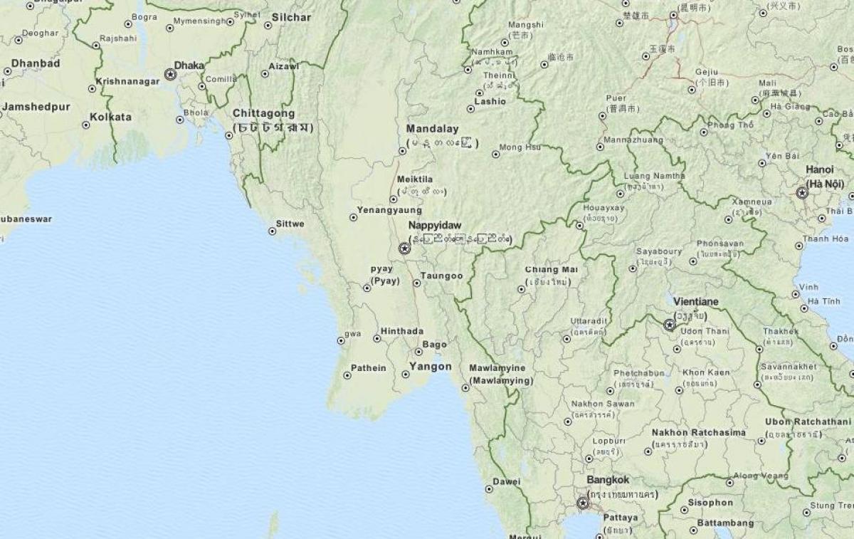 gps کے نقشے کے لئے میانمار