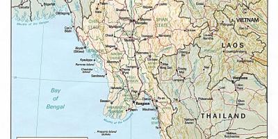 آف لائن میانمار کا نقشہ