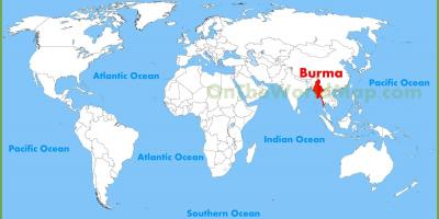 برما پر محل وقوع کا نقشہ