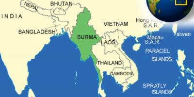 برما یا میانمار کا نقشہ